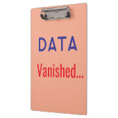 Data verdwenen tekst vloerkleden klembord (Links)