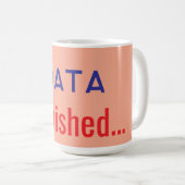 Data verdwenen tekst vloerkleden koffiemok (Voorkant rechts)