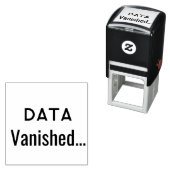 Data verdwenen tekst vloerkleden zelfinktende stempel (In situ)