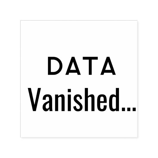 Data verdwenen tekst vloerkleden zelfinktende stempel (Design)
