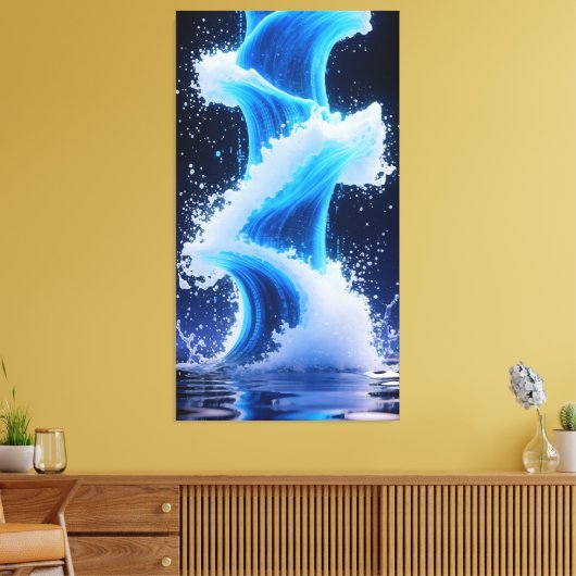 data wave formation and dissipation canvas afdruk (Insitu (Woonkamer))