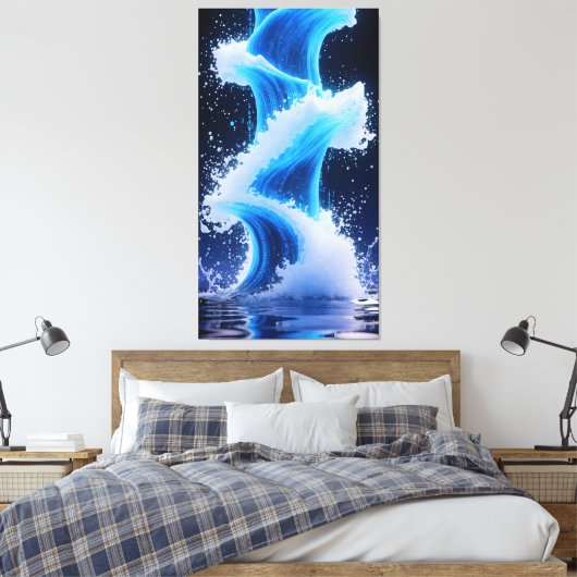 data wave formation and dissipation canvas afdruk (Insitu (Slaapkamer))