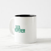 Data Whisperer | Analytics Intuïtie Expert Design Tweekleurige Koffiemok (Voorkant links)