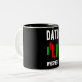 Data Whisperer Data Analyst Data Science Stock Tweekleurige Koffiemok (Voorkant links)