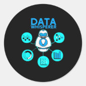 Data Whisperer Tech Engineer Mis Analist Software Ronde Sticker (Voorkant)