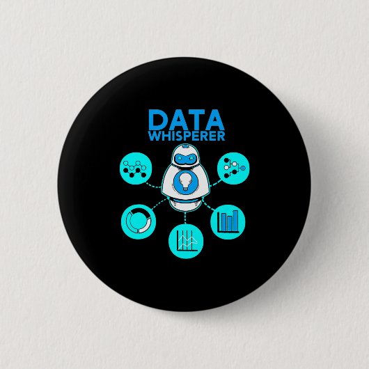 Data Whisperer Tech Engineer Mis Analyst Software  Ronde Button 5,7 Cm (Voorkant)