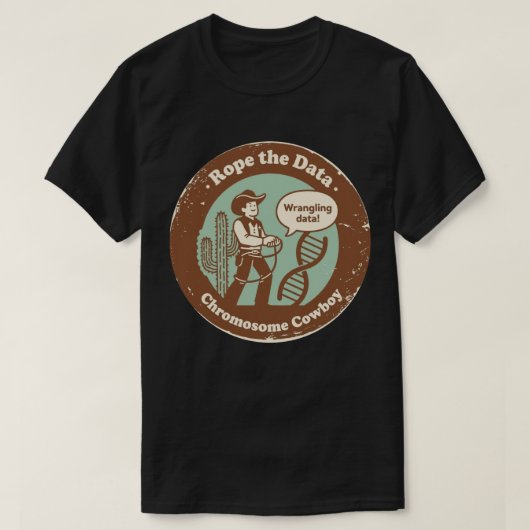 Data Wrangler op de Range Genomics Edition T-shirt (Design voorkant)
