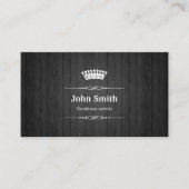 Database Admin Royal Black Wood Grain Visitekaartje (Voorkant)