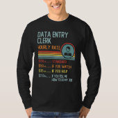 Database Administrator Hourly Rate T-Shirt Retro J (Voorkant)