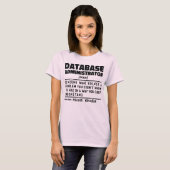 Database Administrator zelfstandig naamwoord Cool  T-shirt (Voorkant volledig)