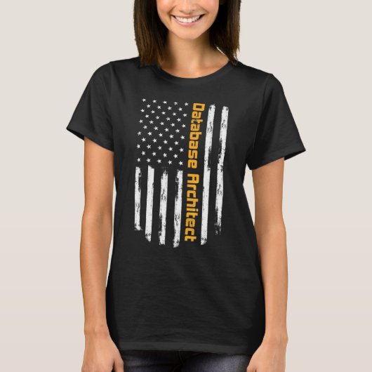Database Architect Trots Carrer Vintage Amerikaans T-shirt (Voorkant)