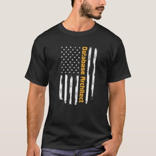 Database Architect Trots Carrer Vintage Amerikaans T-shirt (Voorkant)