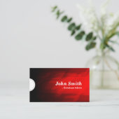 Databasebeheer - Modern Dark Red Visitekaartje (Staand voorkant)