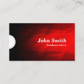 Databasebeheer - Modern Dark Red Visitekaartje (Voorkant)