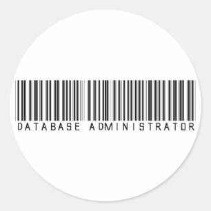 Databasebeheerbalkcode Ronde Sticker