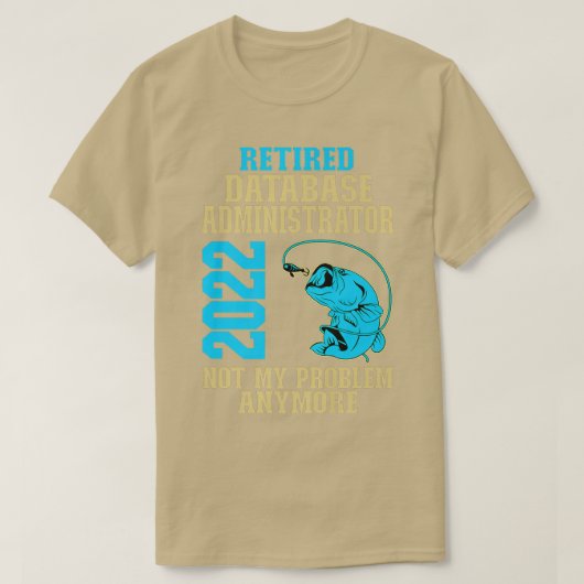 Databasebeheerder 2022 in ruste, Geviste oversteek T-shirt (Design voorkant)