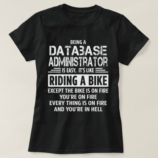 Databasebeheerder T-shirt (Design voorkant)