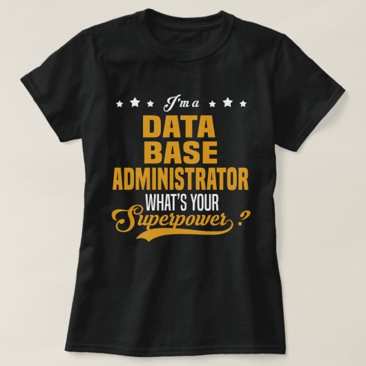 Databasebeheerder T-shirt (Design voorkant)