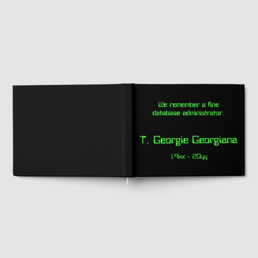 Databasebeheerderscondoleances Guestbook Gastenboek (Volledig)