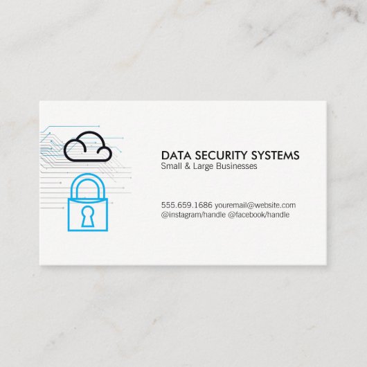 Databeveiligingssystemen | Cloudopslag Afsprakenkaartje (Voorkant)
