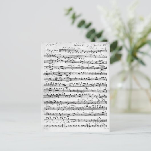 Datablad Music for the Overture to 'Egmont' Briefkaart (Staand voorkant)