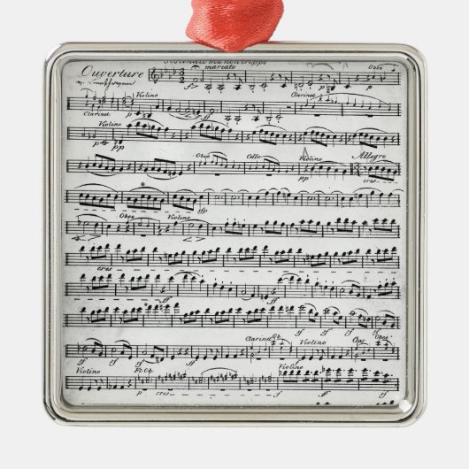 Datablad Music for the Overture to 'Egmont' Metalen Ornament (Voorkant)