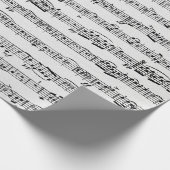 Datablad Music on Whitewash-out hout Cadeaupapier (Hoek)