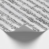 Datablad Music on Whitewash-out hout Cadeaupapier (Hoek)