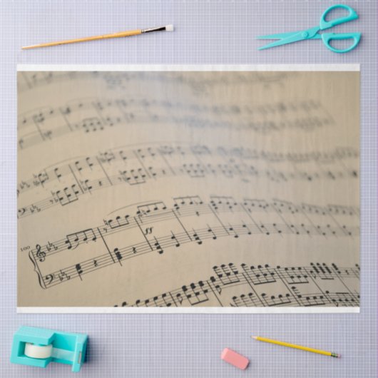 Datablad Music Parchment Background 2, decoupage Tissuepapier (Craft)
