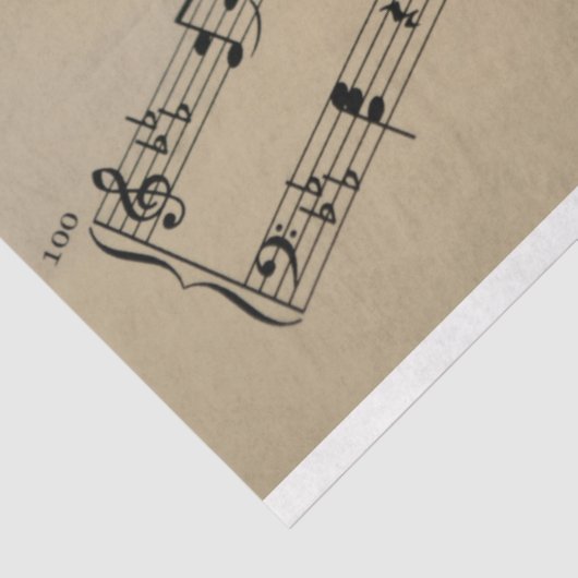 Datablad Music Parchment Background 2, decoupage Tissuepapier (Detail)