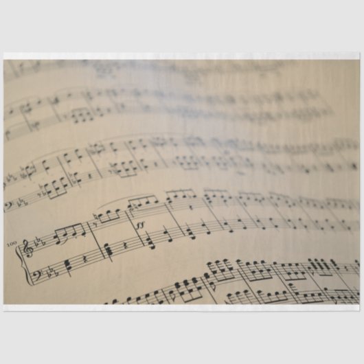 Datablad Music Parchment Background 2, decoupage Tissuepapier (Voorkant)