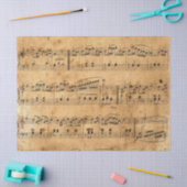 Datablad Music  Parchment Background Decoupage Tissuepapier (Craft)