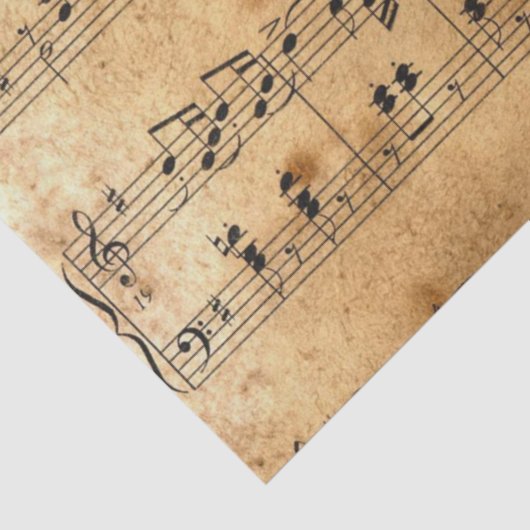 Datablad Music  Parchment Background Decoupage Tissuepapier