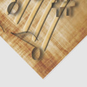 Datablad Music Rustic Gold Background-decoupage Tissuepapier (Detail)