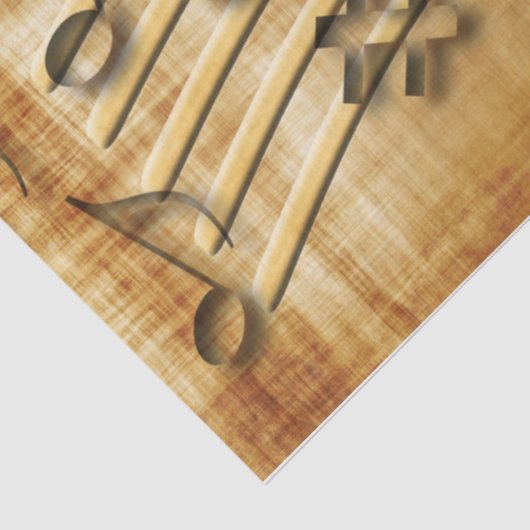 Datablad Music Rustic Gold Background-decoupage Tissuepapier (Detail)