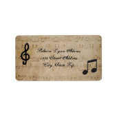 Datablad Muziek - Adreslabel Etiket (Voorkant)