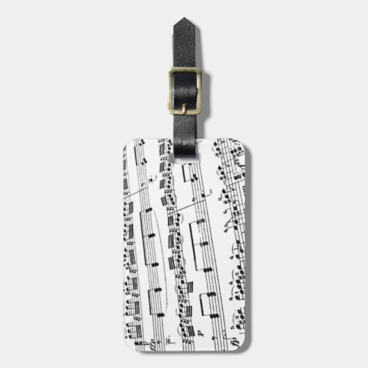 Datablad Muziek Bagagelabel (Voorkant verticaal)