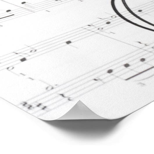 Datablad Muziek en hoofdtelefoon Poster (Hoek)