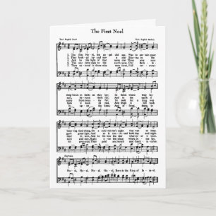 Datablad Muziek Feestdagen Kaart