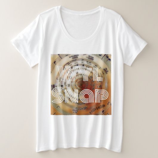 Datablad Muziek Grote Maat T-shirt (Design voorkant)