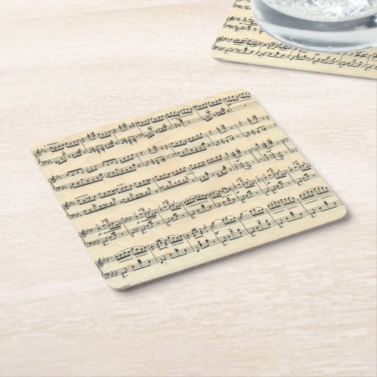 Datablad Muziek Kartonnen Onderzetters (Schuin)