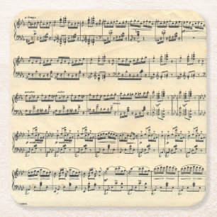 Datablad Muziek Kartonnen Onderzetters