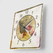 Datablad Muziek, muzieknoten keuken Vierkante Klok (Hoek)