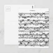 Datablad Muziek naar Bach Briefkaart (Voorkant / Achterkant)