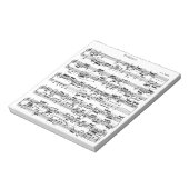 Datablad Muziek naar Bach Notitieblok (Linkerzijde)