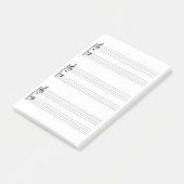 Datablad Muziek Post-it® Notes (Schuin)