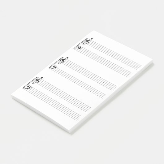 Datablad Muziek Post-it® Notes (Schuin)