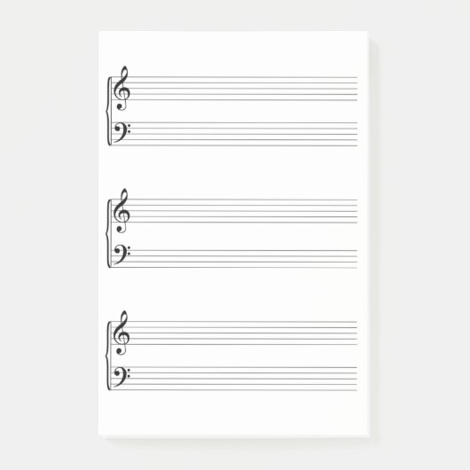 Datablad Muziek Post-it® Notes (Voorkant)