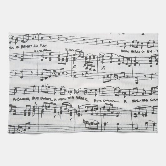 Datablad Muziek Theedoek (Horizontaal)