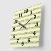 Datablad Muziek Vierkante Klok (Hoek)